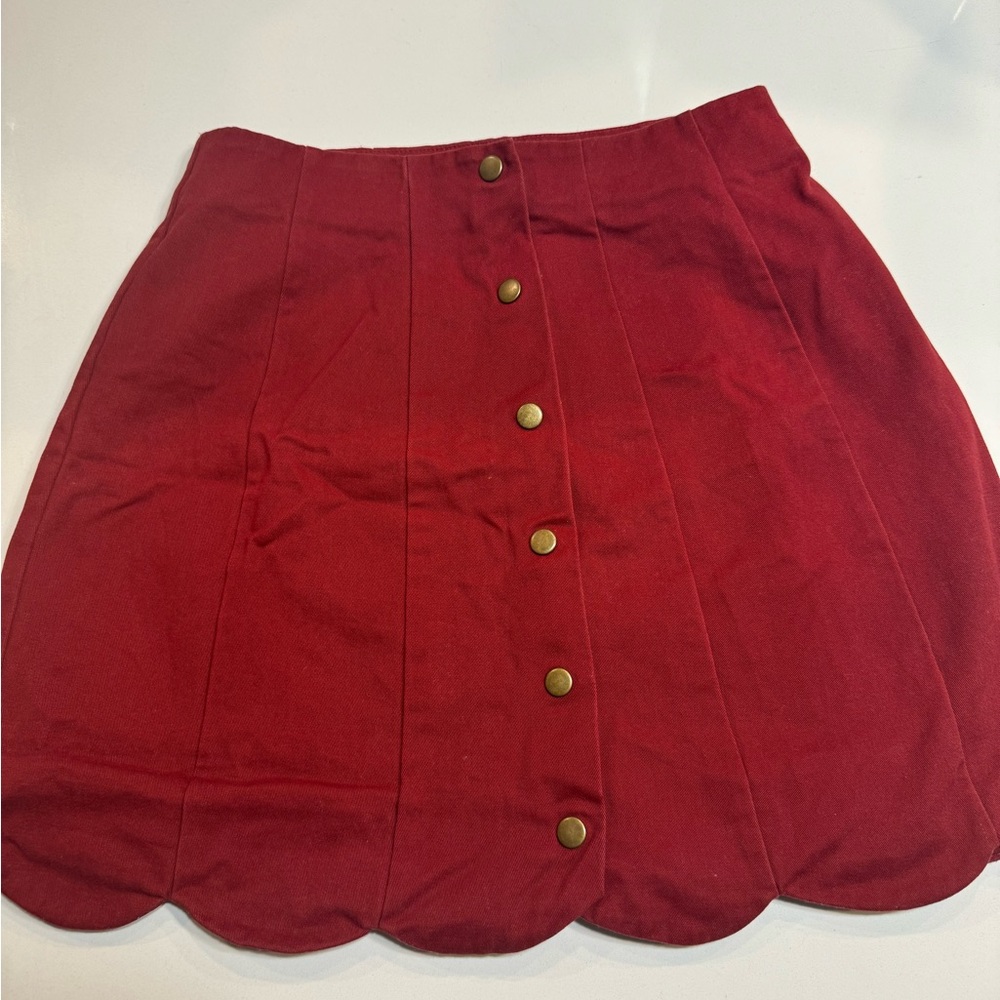 Soprano Red Bubble Mini Skirt Casual Resort Wear